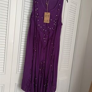 Women's Purple Embellished Dress